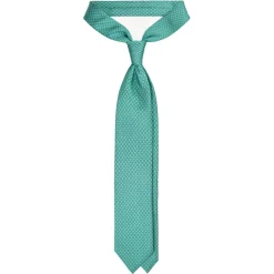 Viola Milano - Circle Pattern Selftipped Silk Tie - Lime - Handmade in Italy - Luxury Exclusive Collection - Avvenice