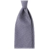 Viola Milano - Classic Circle Selftipped Italian Silk Tie - Navy/White - Handmade in Italy - Luxury Exclusive Collection - Avvenice