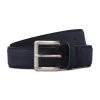 Viola Milano - Classic Italian Suede Belt - Navy - Handmade in Italy - Luxury Exclusive Collection - Avvenice