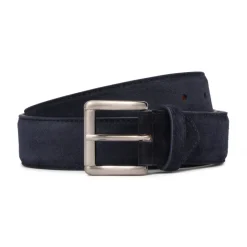 Viola Milano - Classic Italian Suede Belt - Navy - Handmade in Italy - Luxury Exclusive Collection - Avvenice