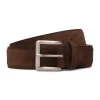 Viola Milano - Classic Italian Suede Belt - Brown - Handmade in Italy - Luxury Exclusive Collection - Avvenice