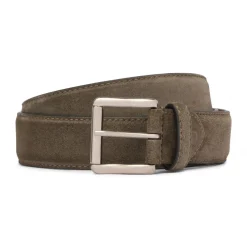 Viola Milano - Classic Italian Suede Belt - Olive - Handmade in Italy - Luxury Exclusive Collection - Avvenice