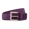 Viola Milano - Classic Italian Suede Belt - Purple - Handmade in Italy - Luxury Exclusive Collection - Avvenice
