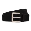 Viola Milano - Classic Italian Suede Belt - Black - Handmade in Italy - Luxury Exclusive Collection - Avvenice