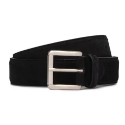 Viola Milano - Classic Italian Suede Belt - Black - Handmade in Italy - Luxury Exclusive Collection - Avvenice