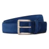 Viola Milano - Classic Italian Suede Belt - Blue - Handmade in Italy - Luxury Exclusive Collection - Avvenice