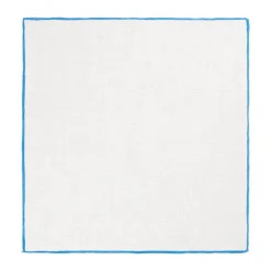 Viola Milano - Classic Linen Pocket Square - Blue - Handmade in Italy - Luxury Exclusive Collection - Avvenice