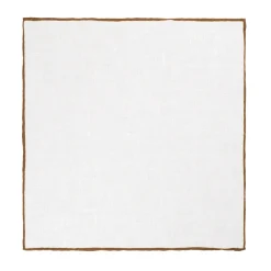 Viola Milano - Classic Linen Pocket Square - Brown - Handmade in Italy - Luxury Exclusive Collection - Avvenice