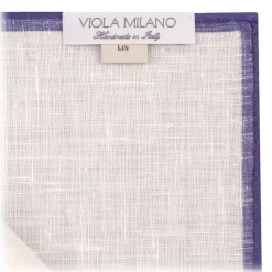 Viola Milano - Classic Linen Pocket Square - Purple - Handmade in Italy - Luxury Exclusive Collection - Avvenice