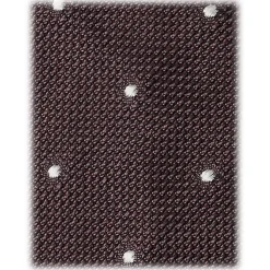 Viola Milano - Classic Polka Dot 3-Fold Grenadine Tie - Brown/White - Handmade in Italy - Luxury Exclusive Collection - Avvenice