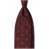 Viola Milano - Classic Polka Dot 3-Fold Grenadine Tie - Burgundy/Pink - Handmade in Italy - Luxury Exclusive Collection - Avvenice