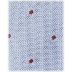 Viola Milano - Classic Polka Dot 3-Fold Grenadine Tie - Light Blue/Brown - Handmade in Italy - Luxury Exclusive Collection - Avvenice