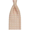Viola Milano - Classic Polka Dot Selftipped Silk Tie - Sand - Handmade in Italy - Luxury Exclusive Collection - Avvenice