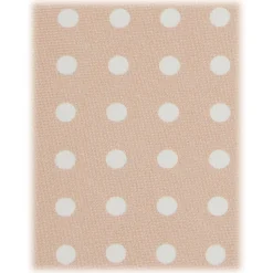 Viola Milano - Classic Polka Dot Selftipped Silk Tie - Sand - Handmade in Italy - Luxury Exclusive Collection - Avvenice