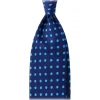Viola Milano - Classic Polka Dot Selftipped Silk Tie - Blue/Sky - Handmade in Italy - Luxury Exclusive Collection - Avvenice