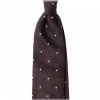 Viola Milano - Classic Polka Dot 3-Fold Grenadine Tie - Navy / Red - Made in Italy - Luxury Exclusive Collection - Avvenice