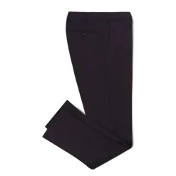 Viola Milano - Classic 4-seasonal Cotton Trousers - Navy - Handmade in Italy - Luxury Exclusive Collection - Avvenice