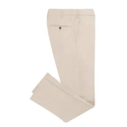 Viola Milano - Classic 4-seasonal Cotton Trousers - Beige - Handmade in Italy - Luxury Exclusive Collection - Avvenice
