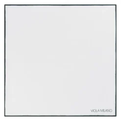 Viola Milano - Classic Shoestring 100% Linen Pocket Square - Forest - Handmade in Italy - Luxury Exclusive Collection - Avvenice