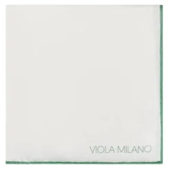 Viola Milano - Classic Shoestring Silk Pocket Square - Apple - Handmade in Italy - Luxury Exclusive Collection - Avvenice