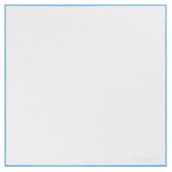 Viola Milano - Classic Shoestring 100% Cotton Pocket Square - Light Blue - Handmade in Italy - Luxury Exclusive Collection - Avvenice