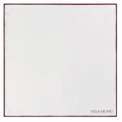 Viola Milano - Classic Shoestring Silk Pocket Square - Wine - Handmade in Italy - Luxury Exclusive Collection - Avvenice