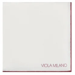 Viola Milano - Classic Shoestring Silk Pocket Square - Wine - Handmade in Italy - Luxury Exclusive Collection - Avvenice