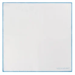 Viola Milano - Classic Shoestring Silk Pocket Square - Light Blue - Handmade in Italy - Luxury Exclusive Collection - Avvenice