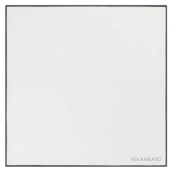 Viola Milano - Classic Shoestring 100% Cotton Pocket Square - Black - Handmade in Italy - Luxury Exclusive Collection - Avvenice