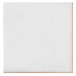 Viola Milano - Classic Shoestring 100% Linen Pocket Square - Sand - Handmade in Italy - Luxury Exclusive Collection - Avvenice