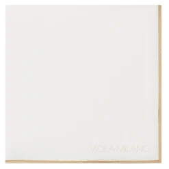 Viola Milano - Classic Shoestring 100% Cotton Pocket Square - Sand - Handmade in Italy - Luxury Exclusive Collection - Avvenice