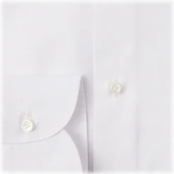 Viola Milano - Classic Solid Color Shirt - White - Handmade in Italy - Luxury Exclusive Collection - Avvenice