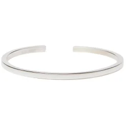 Viola Milano - Classic Sterling Silver Bangle - Small - Handmade in Italy - Luxury Exclusive Collection - Avvenice