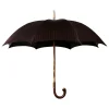 Viola Milano - Classic Stripe Chestnut Umbrella - Navy/Brown - Handmade in Italy - Luxury Exclusive Collection - Avvenice