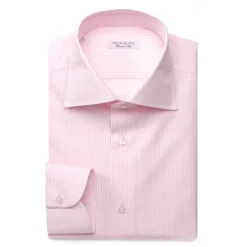 Viola Milano - Classic Stripe Shirt - Pink and White - Handmade in Italy - Luxury Exclusive Collection - Avvenice