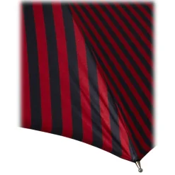 Viola Milano - Classic Stripe Chestnut Umbrella - Navy/Red - Handmade in Italy - Luxury Exclusive Collection - Avvenice