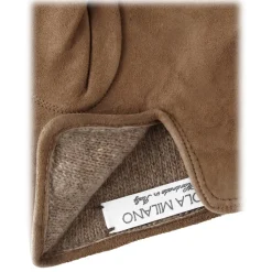 Viola Milano - Classic Suede Gloves with Rich Cashmere Lining - Beige - Handmade in Italy - Luxury Exclusive Collection - Avvenice