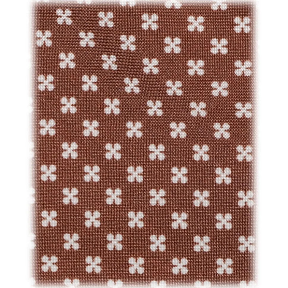 Viola Milano - Clover Floral Selftipped Italian Silk Tie - Brown - Handmade in Italy - Luxury Exclusive Collection - Avvenice