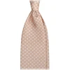 Viola Milano - Clover Floral Selftipped Italian Silk Tie - Sand - Handmade in Italy - Luxury Exclusive Collection - Avvenice