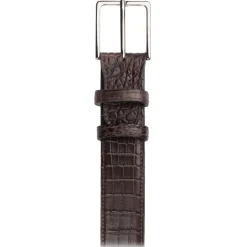 Viola Milano - Como Alligator Leather Belt - Brown - Handmade in Italy - Luxury Exclusive Collection - Avvenice