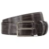 Viola Milano - Como Alligator Leather Belt - Grey - Handmade in Italy - Luxury Exclusive Collection - Avvenice