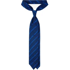 Viola Milano - Contrast Stripe 3-fold Grenadine Tie - Sky Mix - Handmade in Italy - Luxury Exclusive Collection - Avvenice