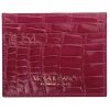 Viola Milano - Crocodile Credit Card Holder - Fuschia - Handmade in Italy - Luxury Exclusive Collection - Avvenice