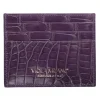 Viola Milano - Crocodile Credit Card Holder - Purple - Handmade in Italy - Luxury Exclusive Collection - Avvenice