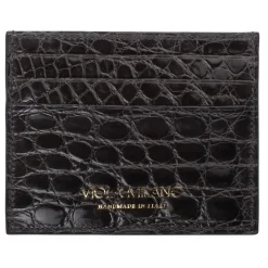 Viola Milano - Crocodile Credit Card Holder - Grey - Handmade in Italy - Luxury Exclusive Collection - Avvenice