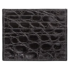 Viola Milano - Crocodile Credit Card Holder - Grey - Handmade in Italy - Luxury Exclusive Collection - Avvenice