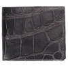 Viola Milano - Crocodile Slim Wallet - Grey - Handmade in Italy - Luxury Exclusive Collection - Avvenice