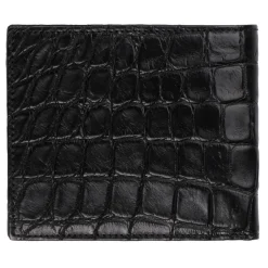Viola Milano - Crocodile Slim Wallet - Black - Handmade in Italy - Luxury Exclusive Collection - Avvenice