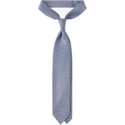 Viola Milano - Cross Floral Selftipped Italian Silk Tie - Light Blue - Handmade in Italy - Luxury Exclusive Collection - Avvenice