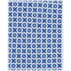 Viola Milano - Cross Pattern Handprinted Selftipped Silk Tie - Navy/White - Handmade in Italy - Luxury Exclusive Collection - Avvenice